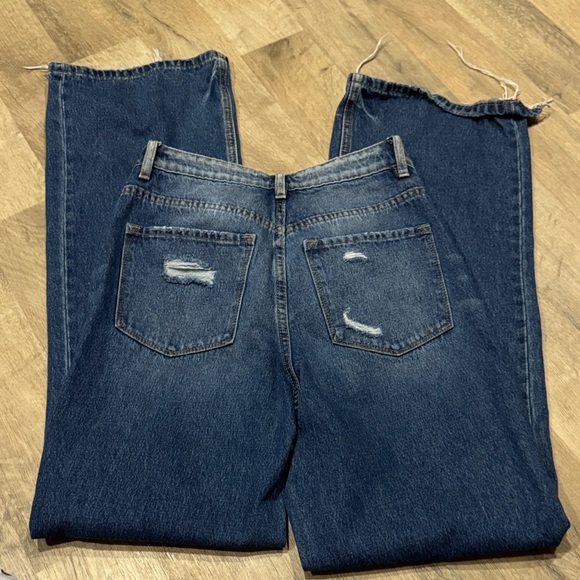 Distressed Blue Jeans - Picture 2 of 4